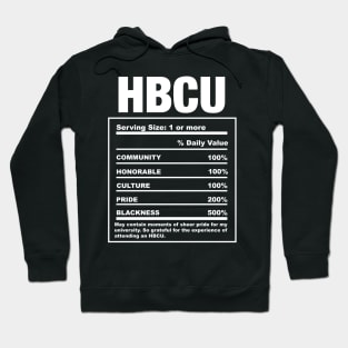 HBCU Nutrition Facts Funny Hoodie